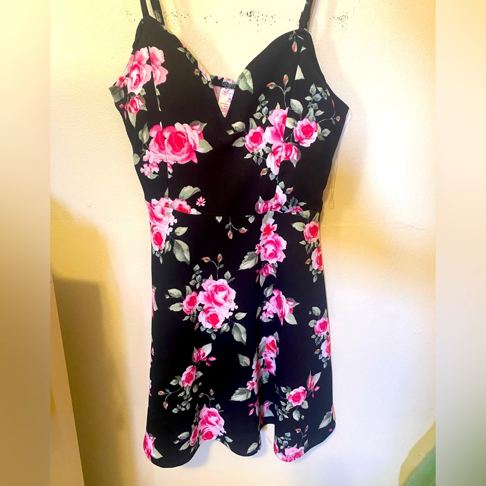 Pink floral dress